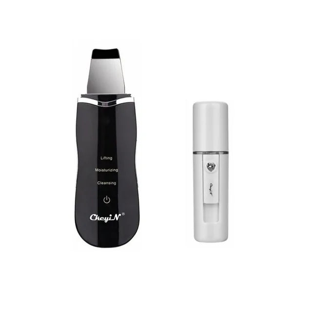 Ultrasonic Skin Scrubber with Nano Face Mist Steamer