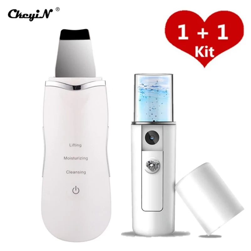 Ultrasonic Skin Scrubber with Nano Face Mist Steamer